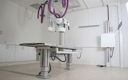 Image shows an operating theatre with equipment
