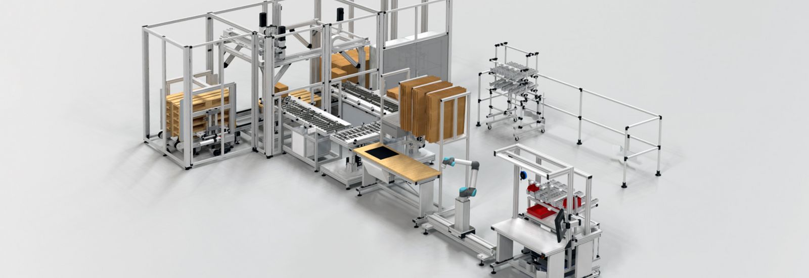 We develop, manufacture and install the following for you: machine frames, safety fences, height adjustable work tables, handling systems ... all from a single source