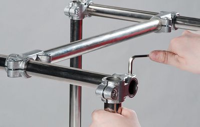 <h3><strong>RK tube connectors – connecting, clamping and releasing tubes flexibly</strong></h3>
<ul> 	<li>Light Clamps (plastic)</li> 	<li>Solid Clamps (aluminium)</li> 	<li>Robust Clamps (stainless steel)</li> </ul>