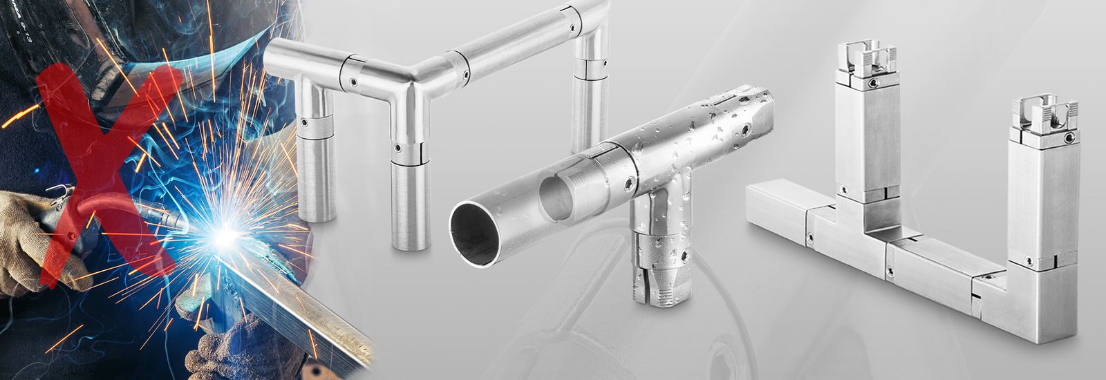 Title image shows the stainless steel assembly system