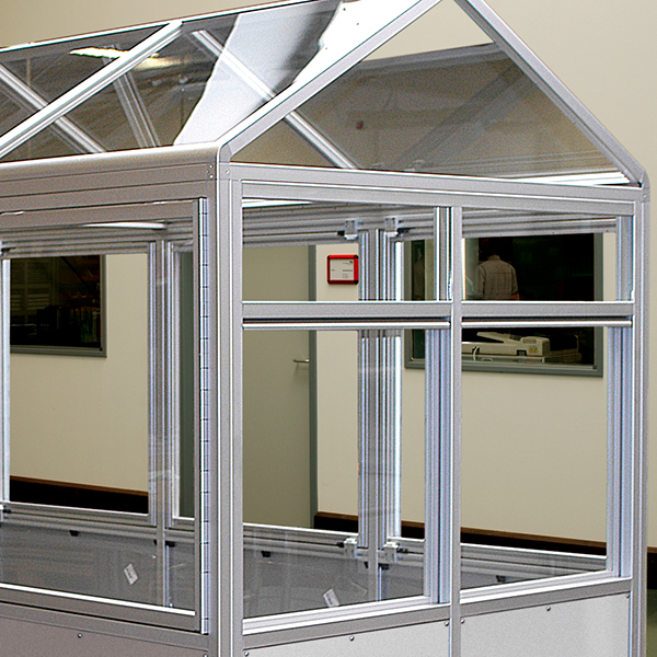 Clean room cabins, partitions, frames made from the RK profile system
