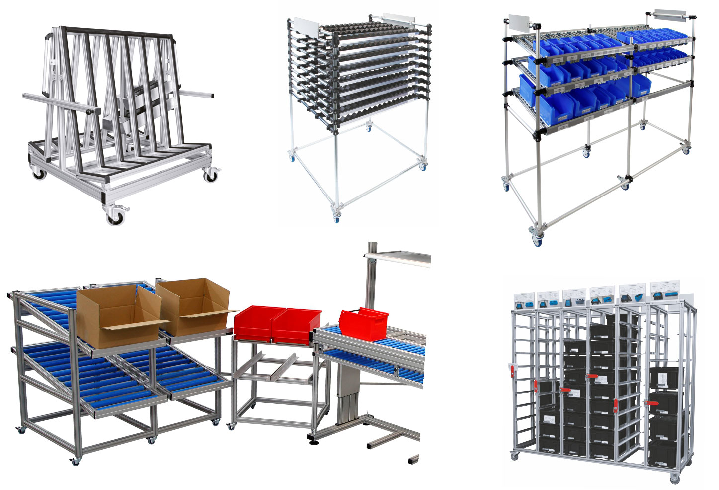Examples for assembly / storage / transportation frames
