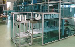 Image shows a production machine in the pharmaceutical industry