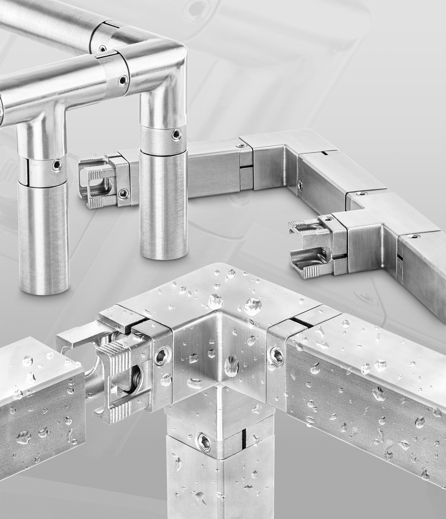 Image shows an overview of the stainless steel assembly system