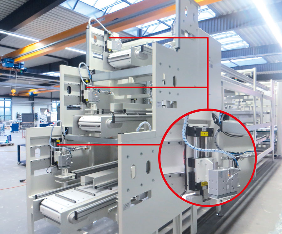 Image of format adjustment for a packaging machine
